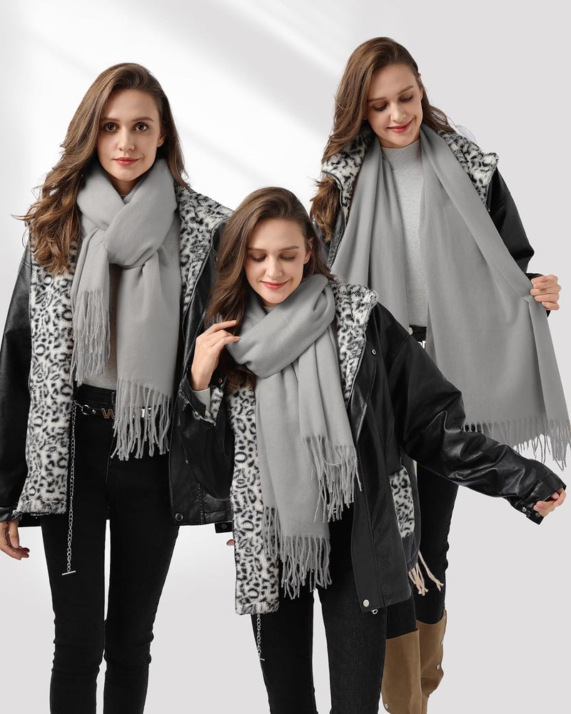 Ymomode Store Scarfs for Women Pashmina Shawls and Wraps for Evening Dress Bridesmaid Wedding Bridal Winter Warm Long Large Scarves - Image 4